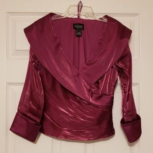 Sz 6 fuscia satin top